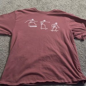 Maroon skeleton T-shirt from mighty fine